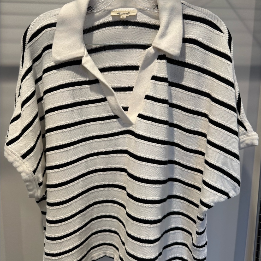 Madewell Women's Relaxed Johnny Collar Polo - XL